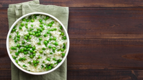 Risi e bisi, risotto de guisantes.