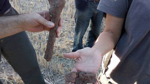 Restos encontrados de los maestros represaliados durante la Guerra Civil en la localidad soriana de Cobertelada. Recuerdo y Dignidad