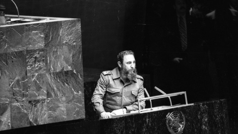 Fidel Castro hablando en las Naciones Unidas, en Nueva York, en octubre de 1979./ REUTERS