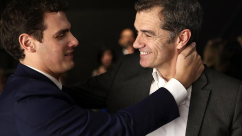 Albert Rivera, junto a Toni Cantó durante el acto. EFE/Zipi