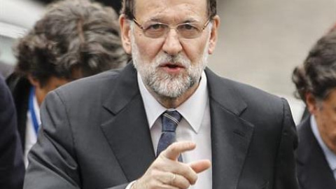 El presidente del Gobierno español, Mariano Rajoy, a su llegada a la reunión del Partido Popular Europeo.- EFE