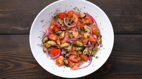 Ensalada de mejillones. 