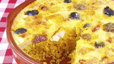 Arroz con costra. 