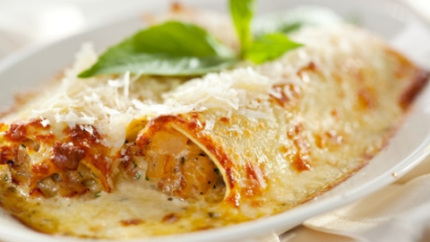 Canelones de pescado. 