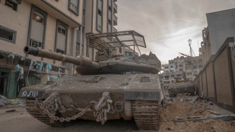 Carros de combate de Israel, en la Franja de Gaza. REUTERS/Israel Defense Forces