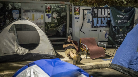 Manifestantes contra Netanyahu en Jerusalén. Ilia Yefimovich/dpa. Europa Press