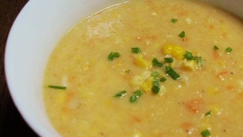 Corn chowder. 