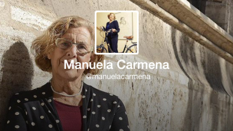 Imagen del perfil de Manuela Carmena en Twitter.