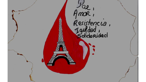 Alumnos de un instituto de Toulouse se expresan mediante dibujos por los atentados de París