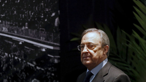 Florentino Pérez, durante su comparecencia de este lunes. REUTERS/Juan Medina