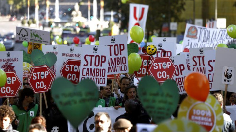 Marcha por el clima en Madrid. EFE/J.J.Guillen