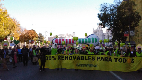 Green Peace en la manifestación de Madrid.-PÚBLICO