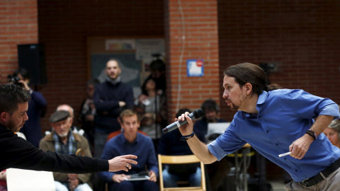 Pablo Iglesias, en el acto de este miércoles. REUTERS