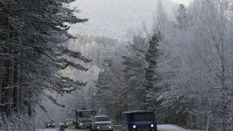 Carretera rusa cerca de la ciudad de Krasnoyarsk. REUTERS