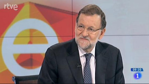 Mariano Rajoy durante su entrevista en 'Los desayunos' de La 1.