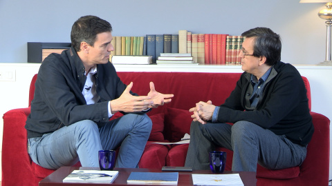 Un momento de la entrevista con Pedro Sánchez, celebrada sólo tres días antes de las elecciones generales del 20-D.