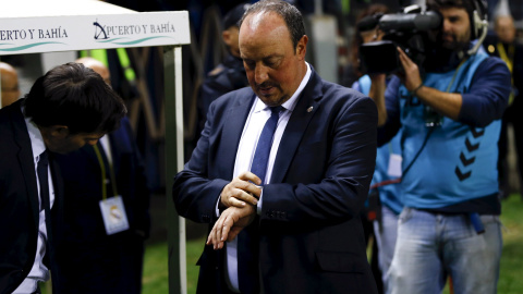 Rafa Benítez, en el partido contra el Cádiz de Copa. /EFE