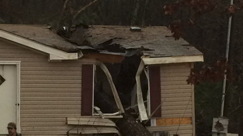 Una casa afectada por las tormentas en Arkansas. REUTERS/Pope County Sheriff's Office