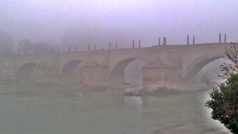 El cambio climático provoca una sequía en pleno invierno en el Ebro./E.Bayona