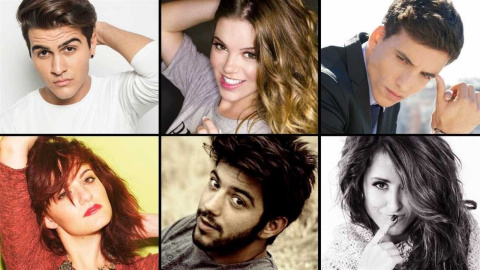 Xuso Jones, Salvador Beltrán, Maverick, María Isabel, Electric Nana y Barei, candidatos para Eurovisión 2016./EUROPA PRESS