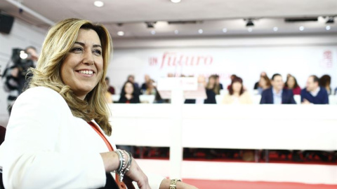 La presidenta de socialista de Andalucía, Susana Díaz, en la pasada reunión del Comité Federal del PSOE. E.P.