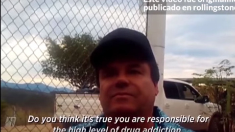 Momento de la entrevista a 'El Chapo' para la revista 'Rolling Stone'./Youtube