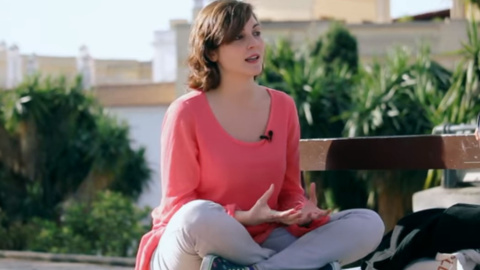 Ana Fernández, edil de IU en Jérez, durante el vídeo promocional de su partido en las elecciones municipales y autonómicas de mayo