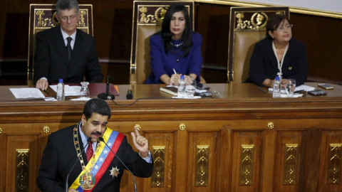 Nicolás Maduro, durante su discurso./ EP