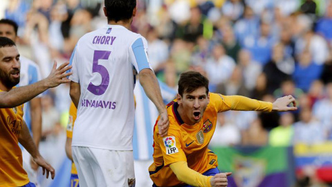 Messi celebra su gol. EFE/Jorge Zapata