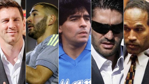 Messi, Benzema, Maradona, Caminero y O. J. Simpson.