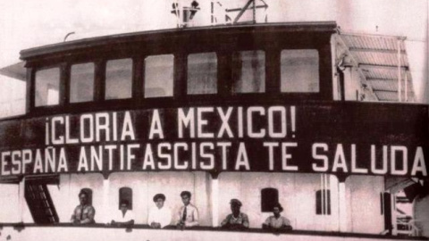 Uno de los buques que trasladó a los exiliados republicanos a México / Asociación para la recuperación de la Memoria Histórica