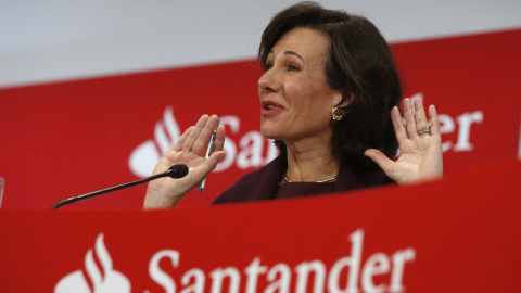 La presidenta del Banco de Santander, Ana Patricia Botín, durante la presentación de resultados del grupo en 2015. EFE/Juan Carlos Hidalgo