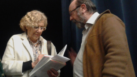 Manuela Carmena en la presentación del libro 'La matanza de Atocha'.