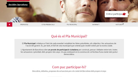 Web participativa 'decidim.barcelona'