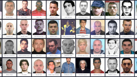 Los delincuentes más buscados por Europol.