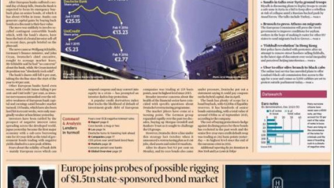 Portada de este miércoles del 'Financial Times'