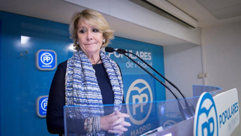 La presidenta del PP de Madrid, Esperanza Aguirre, ha presentado su dimisión en el cargo. EFE/Luca Piergiovanni