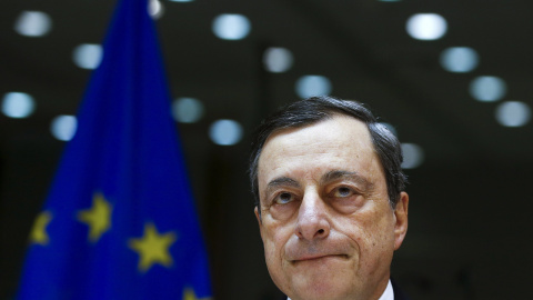 El presidente del BCE, Mario Draghi, durante su comparecencia en el Parlamento Europeo. REUTERS/Yves Herman