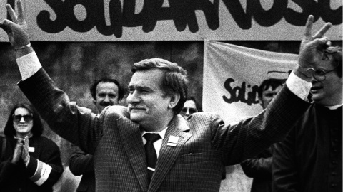 Lech Walesa en una imagen de mayo de 1989. - REUTERS