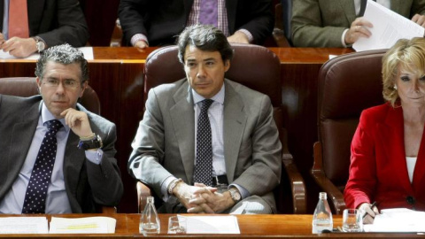 Fotografía de archivo de Francisco Granados, Ignacio González y Esperanza Aguirre. (EFE)