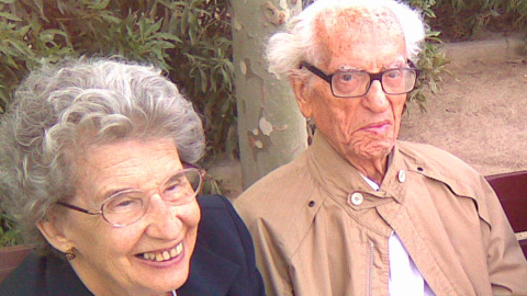 María Teresa y Wilebaldo Solano en 2010, poco antes del fallecimiento del histórico del POUM.