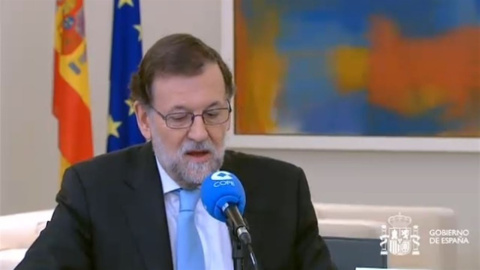 Mariano Rajoy en la entrevista de la Cope./ Europa Press