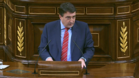 Aitor Esteban (PNV) durante su discurso ante el Congreso de los Diputados.