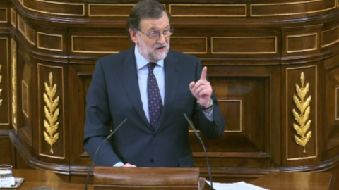 Mariano Rajoy, en su intervención en el Congreso de los Diputados.