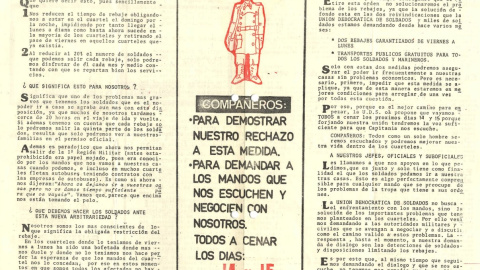 Reivindicaciones de la UDS, en un número de 'El Soldado'