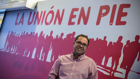 El secretario general de UGT Canaria, Gustavo Santana, candidato a suceder a Méndez al frente de la UGT.-JAIRO VARGAS