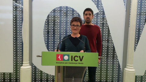 Los nuevos coordinadores nacionales de ICV, Marta Ribas y David Cid. E.P.