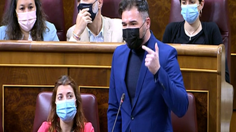 El aplaudido discurso de Rufián: "¿No están hartos de decir que viene alguien como Abascal, que no ha trabajado en su vida?"