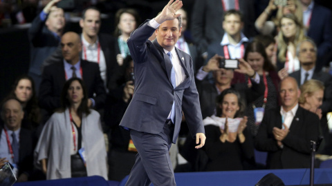 El candidato republicano a la Casa Blanca Ted Cruz en la Conferencia de Políticas del Comité de Action Política Americo Israelí (AIPAC) en Washington. - REUTERS