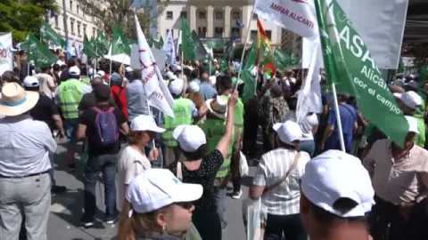 Protestas en Alicante contra la decisión del Gobierno de reducir el trasvase Tajo-Segura